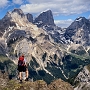 The Marmolada and its outliers, from above Val Contrin.
